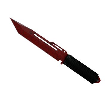 Paracord Knife Crimson Web
